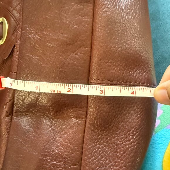 SOLD-B. Makowsky Leather Shoulder Satchel Tassel Zipper Great Conditional-SOLD - Picture 6 of 14